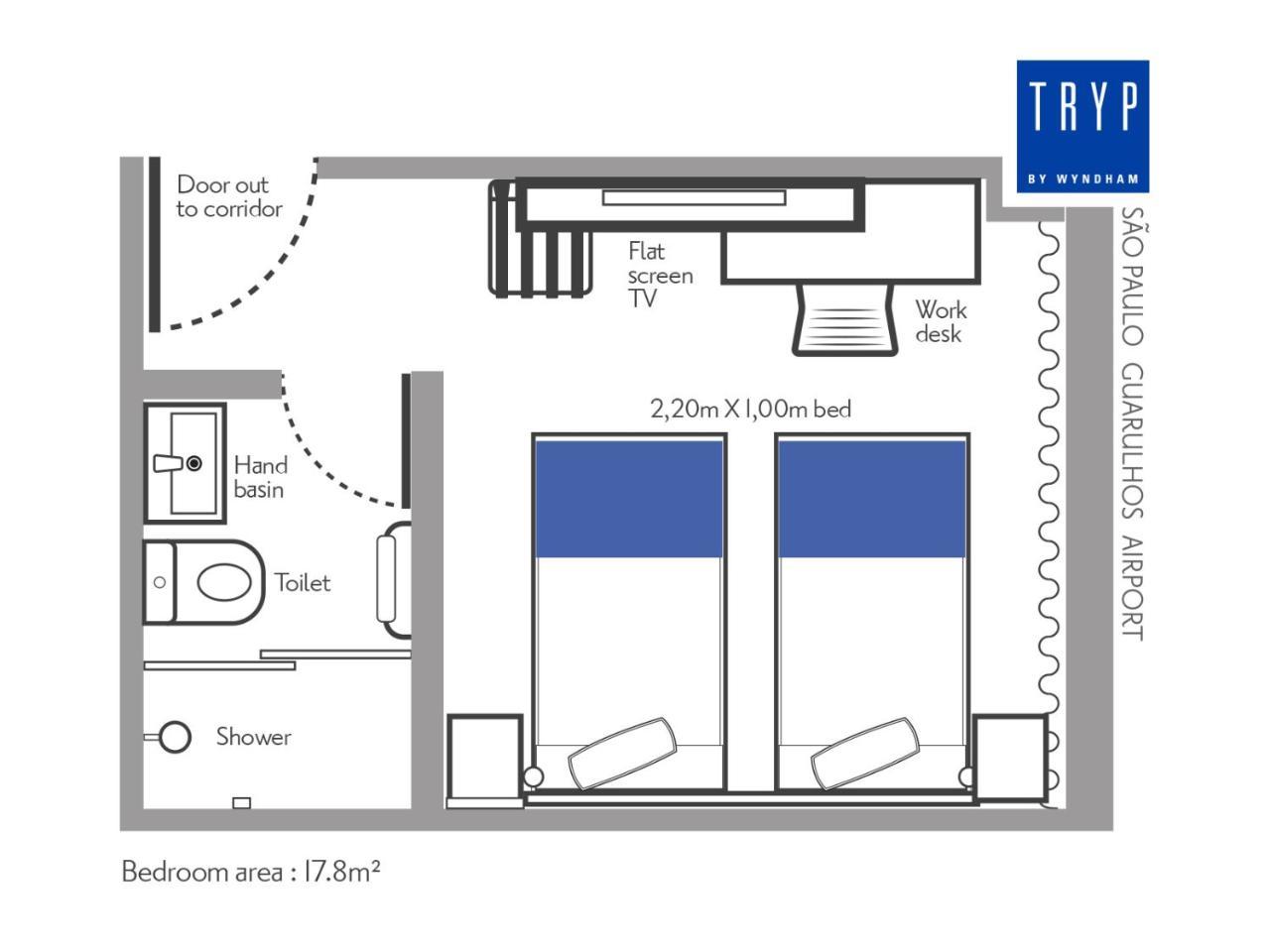 Tryp By Wyndham Sao Paulo Airport - Hotel De Transito Terminal 3 -Lado Ar - Area Restrita A Passageiros Ja Embarcados - Piso 1 Guarulhos Exterior foto